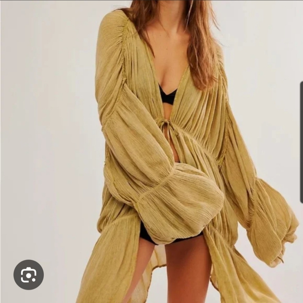 Free People Julier Duster in Tobaco color One Size